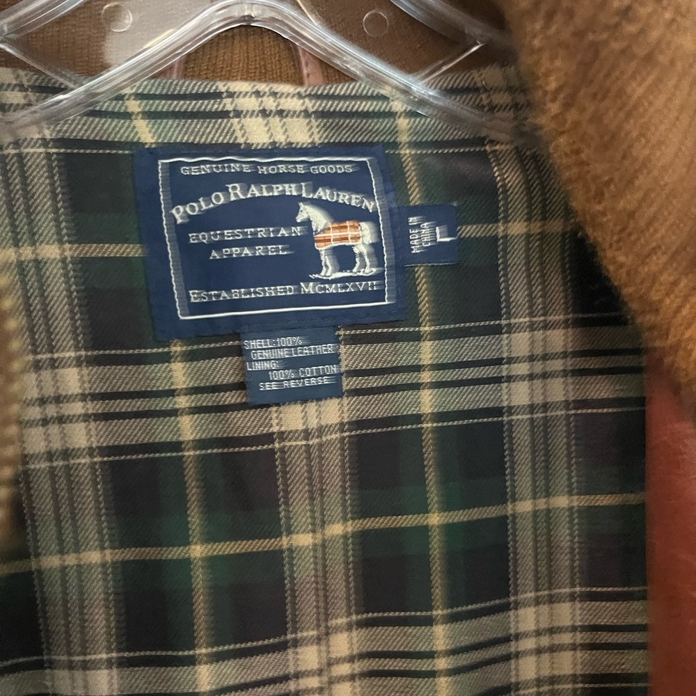 Mens Ralph Lauren Equestrian Apparel leather jackst
